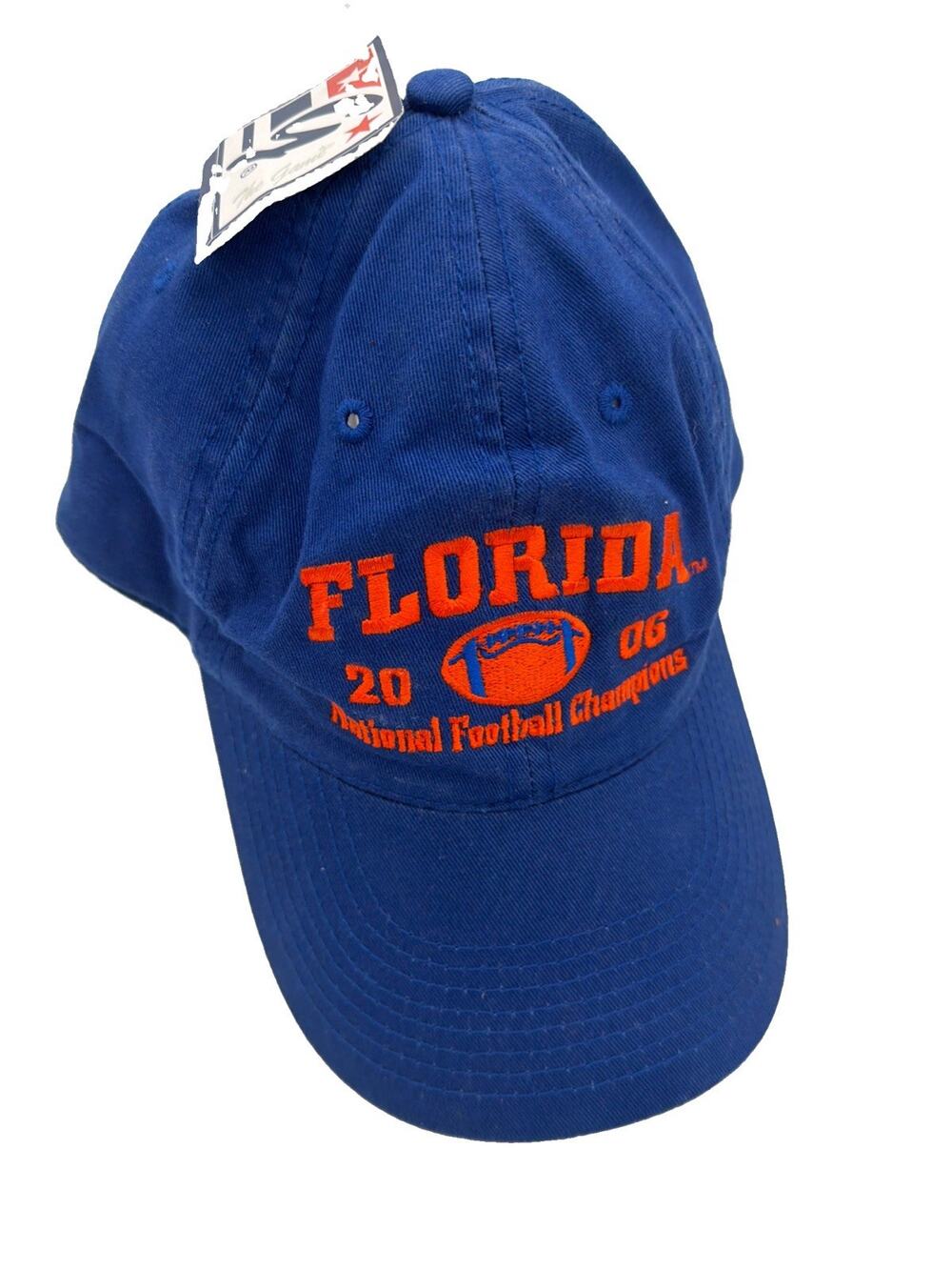 NEW VTG Florida Gators Hat Cap 2006 National Football Champions Adjustable Blue